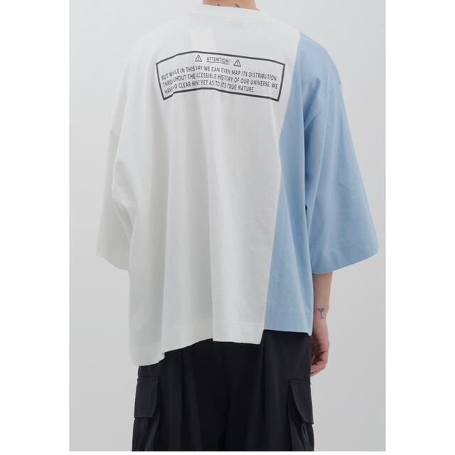 Jieda(ジエダ)のJieDa ASYMMETRY S/S WHITE/BLUE メンズのトップス(Tシャツ/カットソー(半袖/袖なし))の商品写真