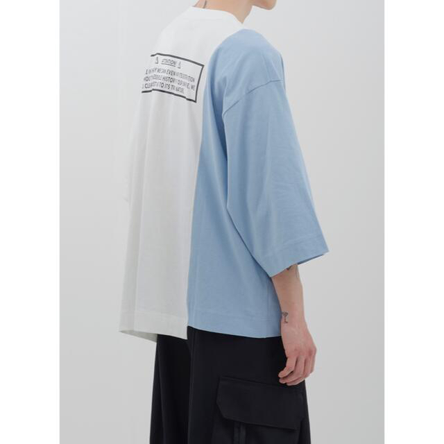 Jieda(ジエダ)のJieDa ASYMMETRY S/S WHITE/BLUE メンズのトップス(Tシャツ/カットソー(半袖/袖なし))の商品写真