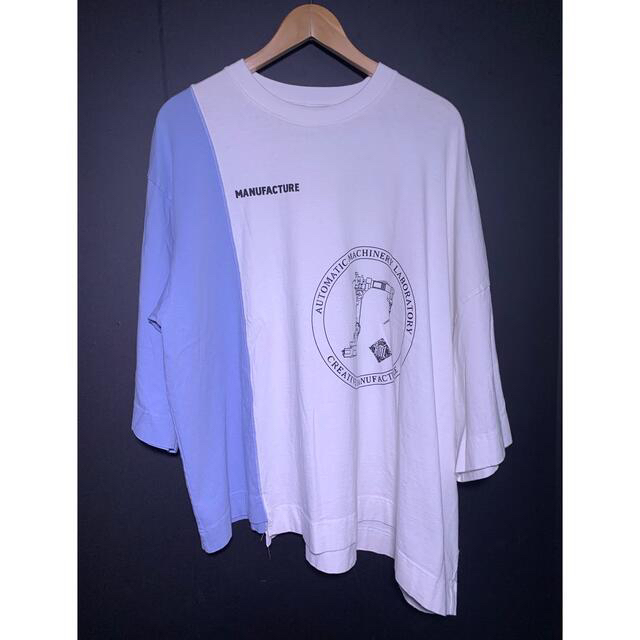 Jieda(ジエダ)のJieDa ASYMMETRY S/S WHITE/BLUE メンズのトップス(Tシャツ/カットソー(半袖/袖なし))の商品写真