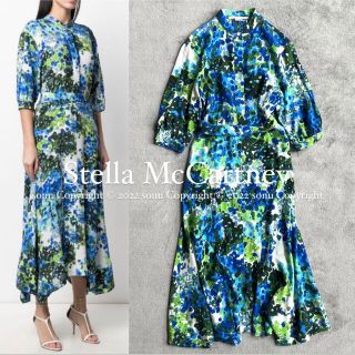 ステラマッカートニー(Stella McCartney)の2021AW ステラマッカートニー Olivia フローラル花柄 ワンピース34(ロングワンピース/マキシワンピース)