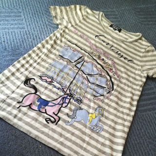 ソニアリキエル(SONIA RYKIEL)の98 A 美品　ソニアリキエル　半袖　トップス　シャツ　馬柄　宝飾(Tシャツ(半袖/袖なし))