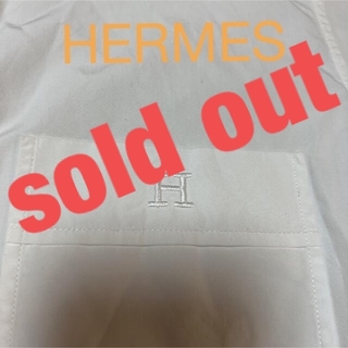 エルメス(Hermes)のエルメス　40 Lサイズ　ブラウス　Hロゴ刺繍　シャツ(シャツ/ブラウス(長袖/七分))