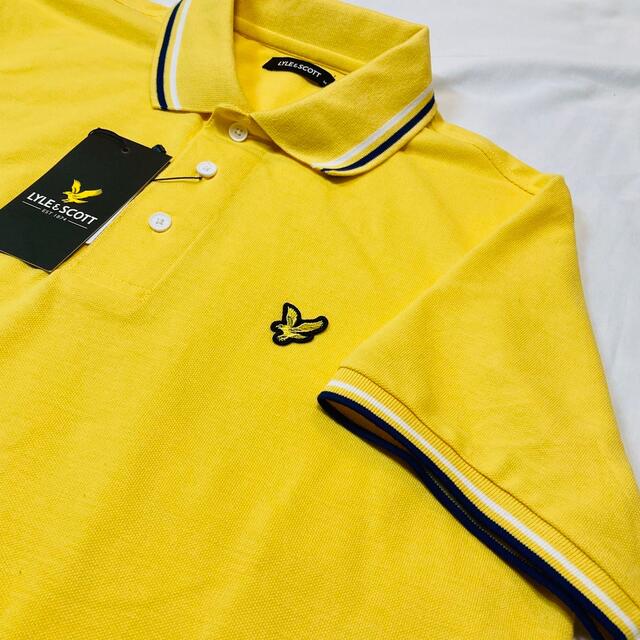 ライル LYLESCOTT - ライルスコット新品ポロシャツ ゴルフウェア メンズMサイズ 送料無料イエローの