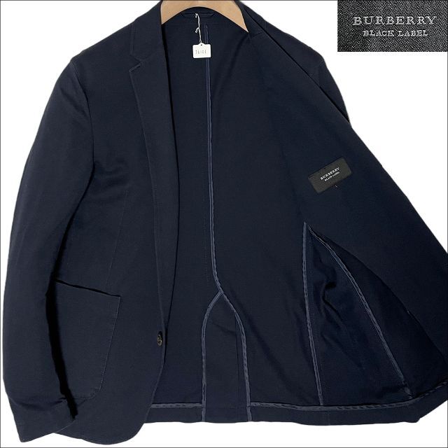 人気の贈り物が BURBERRY サーフニットテーラードジャケット紺L 美品バーバリーブラックレーベル J6101 - LABEL BLACK テーラードジャケット