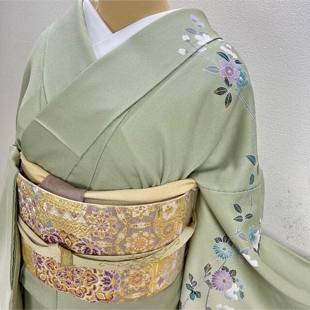 美品【京友禅】上品 四季の花々 訪問着 正絹 袷 s633