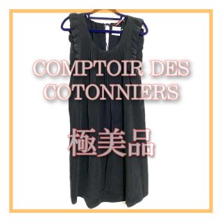 コントワーデコトニエ(Comptoir des cotonniers)のCOMPTOIRDESCOTONNIERS 膝丈ワンピース ノースリーブ 極美品(ひざ丈ワンピース)