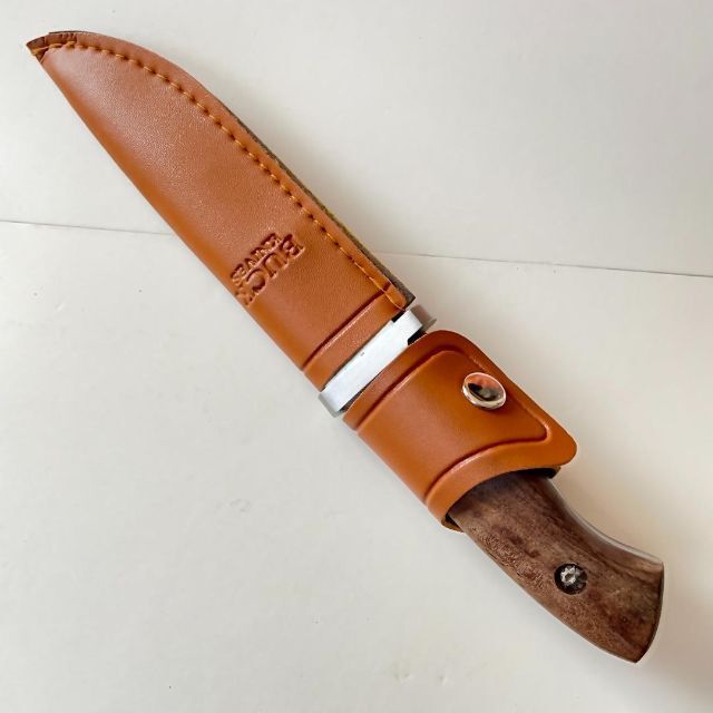 フルタング ナイフ 木製グリップ ブラウン シース 付き  アウトドア 6