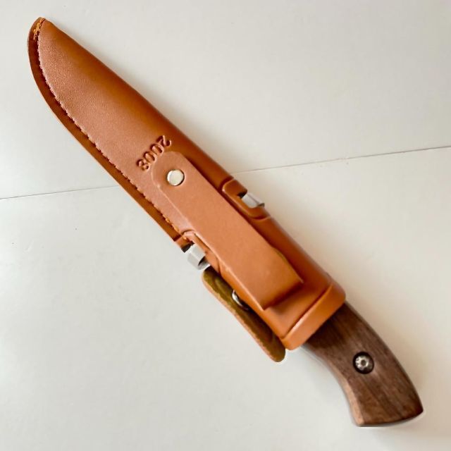 フルタング ナイフ 木製グリップ ブラウン シース 付き  アウトドア 7