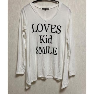 グレイル(GRL)のグレイル ロンT 長袖 Tシャツ ロゴ 白 ホワイト サイズM(Tシャツ/カットソー(七分/長袖))