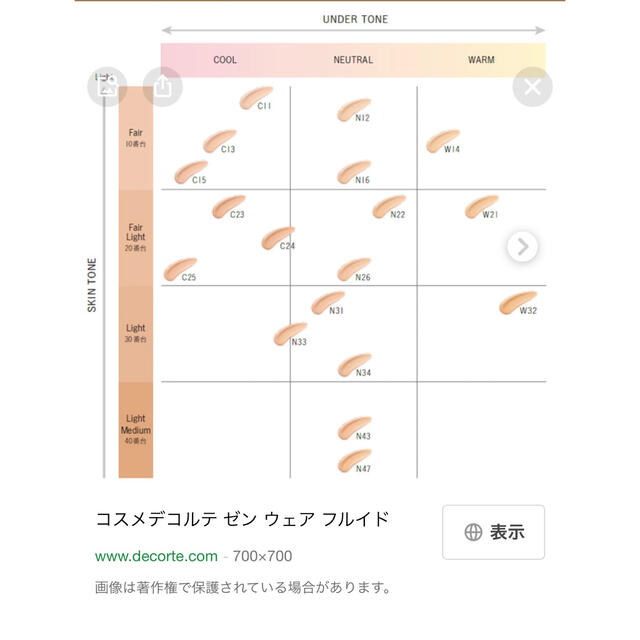 COSME DECORTE(コスメデコルテ)の新品未開封　コスメデコルテ ゼン ウェア フルイド コスメ/美容のベースメイク/化粧品(ファンデーション)の商品写真