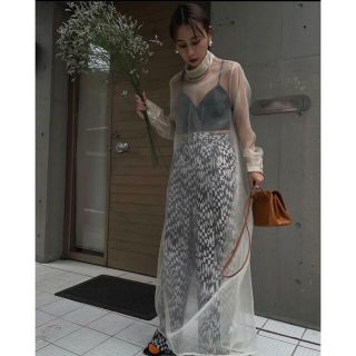 Ameri VINTAGE - 【新品未着用】LONG VEST SET SHEER DRESSの通販 by
