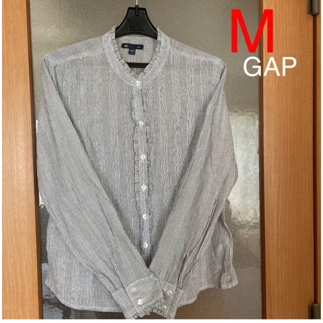 GAP(ギャップ)の##GAP ストライプブラウス(ラメ入) M レディースのトップス(シャツ/ブラウス(長袖/七分))の商品写真