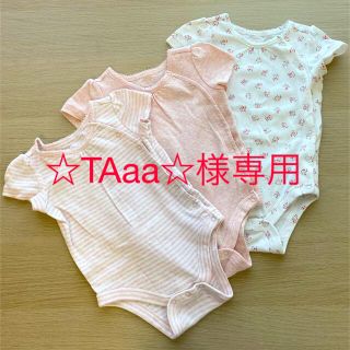 ベビーギャップ(babyGAP)の☆TAaa☆様専用　babyGAP  半袖　前開きボディスーツ　3枚セット(肌着/下着)