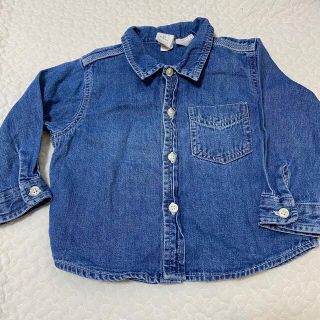 ベビーギャップ(babyGAP)のベビー　babyGAP 長袖　デニムシャツ　トップス　90(Tシャツ/カットソー)