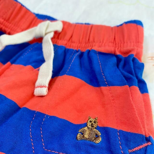 babyGAP(ベビーギャップ)のGAP ショートパンツ 50 60 ボーダー ブラナンベア ブルー 保育園 キッズ/ベビー/マタニティのベビー服(~85cm)(パンツ)の商品写真