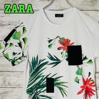 ザラ(ZARA)のZARA MAN Tシャツ　半袖　春服　夏服　レアデザイン　花柄　(Tシャツ/カットソー(半袖/袖なし))