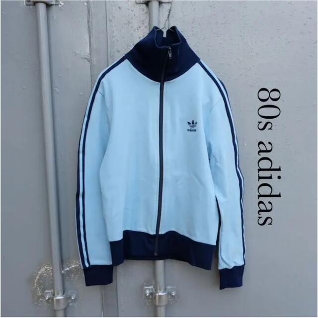 adidas - 80s 90s adidas ジャージ トレフォイルロゴ ブルー 青 在原