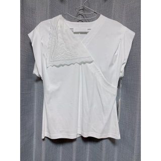 マメ(mame)のmame cotton Jersey asymmetrical collar(シャツ/ブラウス(半袖/袖なし))