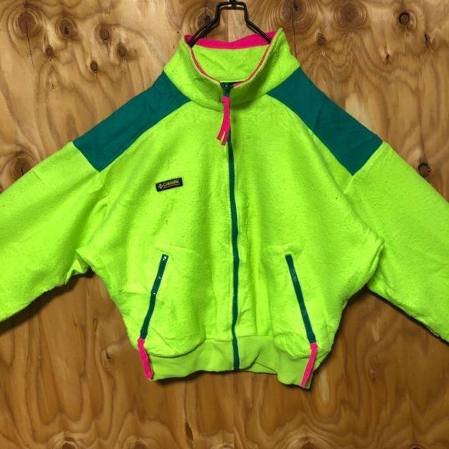 肌触りがいい USA製 コロンビア フリース 古着 ゆるだぼ 90s ワン ...