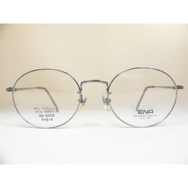 ENA(エナ)のENA ヴィンテージ 眼鏡 フレーム　サン コバルト製 ボストン 恵那眼鏡工業 メンズのファッション小物(サングラス/メガネ)の商品写真
