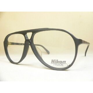ニコン(Nikon)のNikon ヴィンテージ 眼鏡 フレーム 黒ぶち ティアドロップ ニコン(サングラス/メガネ)