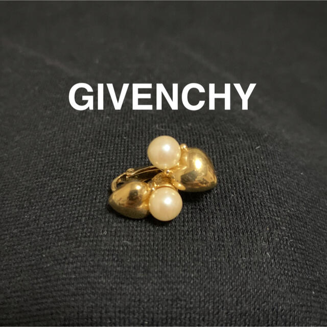 givenchy vintage パールハートイヤリング レディース アクセサリー