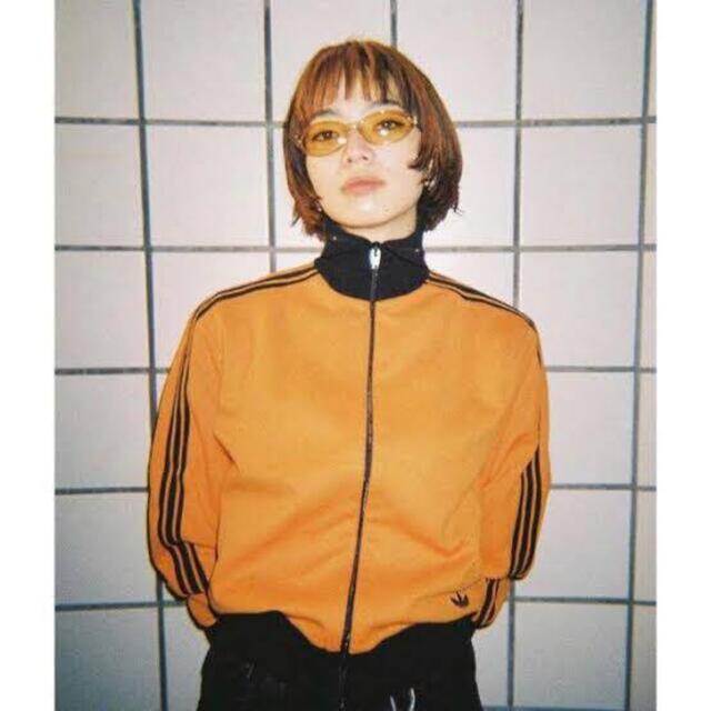 adidas Originals トラックジャケット ネイビー＆オレンジ