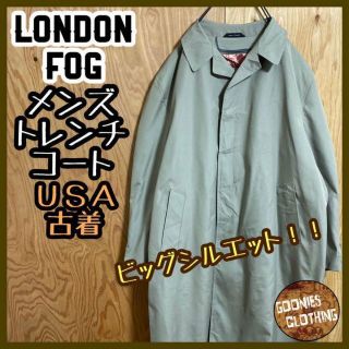 ロンドン トレンチコート USA古着 90s 長袖 グレー ジャケット アウター(トレンチコート)