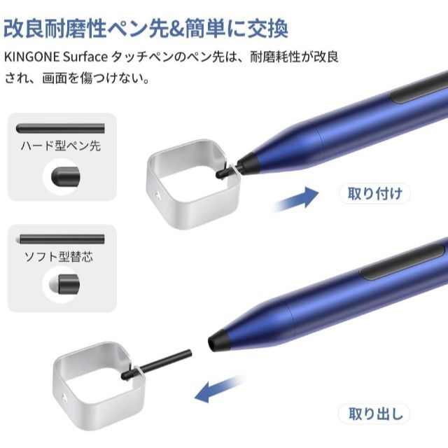 KINGONE サーフェス ペン Surfaceなど スタイラスペンの通販 by りむ's ... サーフェイス surface タッチペン