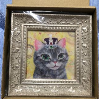 猫画　額縁入りプリント(絵画/タペストリー)