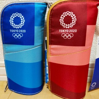 コクヨ(コクヨ)の東京オリンピック　2020　筆箱　2個　赤　青　ペンケース　ふでいれ　公式グッズ(ペンケース/筆箱)