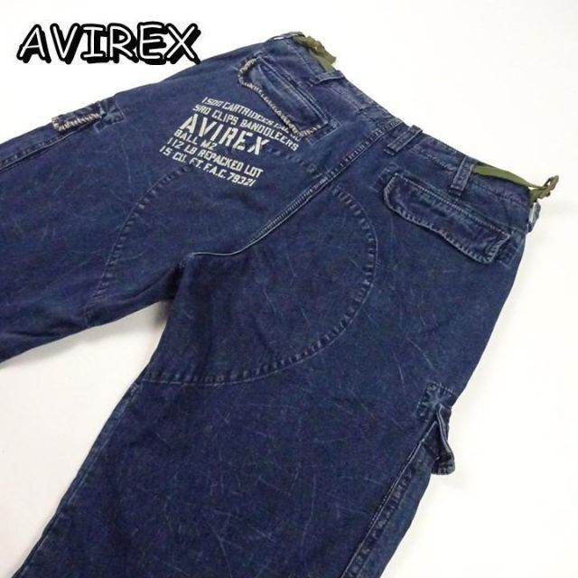 AVIREX(アヴィレックス)のシロップ様専用！AVIREX　ルーズシルエットリペア加工カーゴパンツ　L メンズのパンツ(ワークパンツ/カーゴパンツ)の商品写真