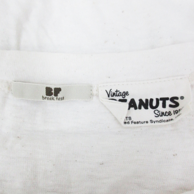 PEANUTS(ピーナッツ)のピーナッツ ブレックファスト Tシャツ カットソー 半袖 F アイボリー /FF レディースのトップス(Tシャツ(半袖/袖なし))の商品写真