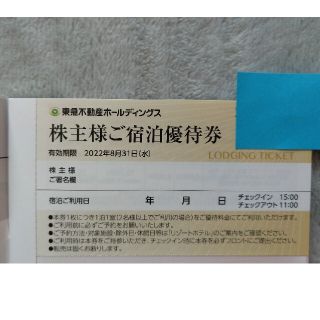 gratitude様専用 東急不動産ホールディングスリゾートホテルご宿泊優待券(宿泊券)