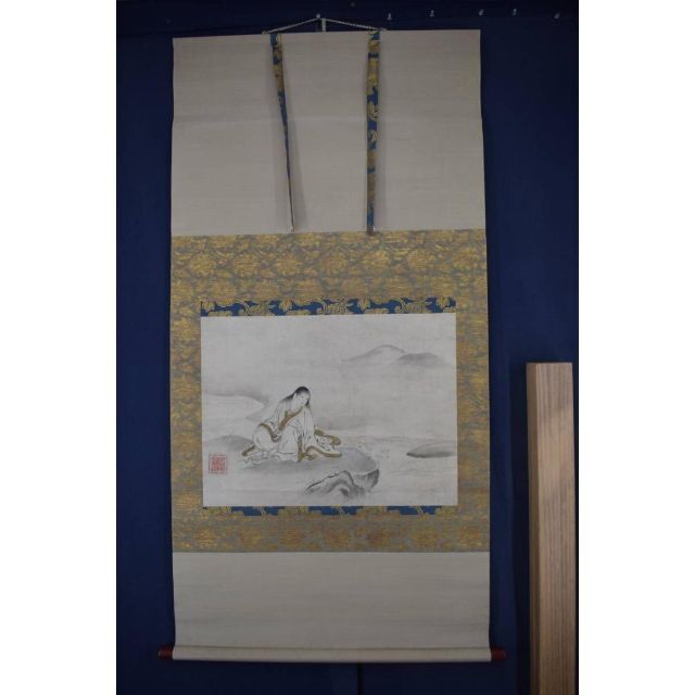 真作】狩野常信/菊慈童図/横物/掛軸☆宝船☆Z-545の通販 by 掛軸 真作】狩野常信/菊慈童図/横物/掛軸☆宝船☆Z-545の通販 by 掛軸