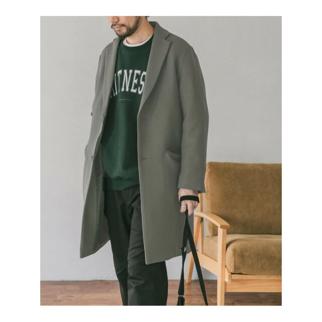 URBAN RESEARCH DOORS ジャケット/アウター Gray】 メンズ 【Green チェスターコート チェスターコート URBAN RESEARCH DOORS ジャケット/アウター Gray】 メンズ 【Green チェスターコート チェスターコート