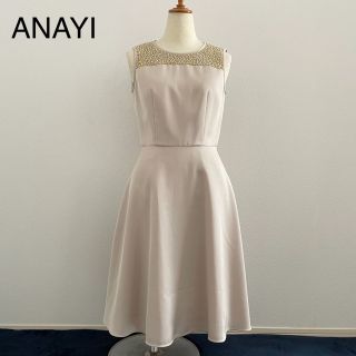 アナイ(ANAYI)のANAYI  ビジュー　ワンピース(ひざ丈ワンピース)