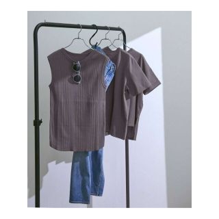 ロペ(ROPE’)の【ダークブラウン（20）】【洗える】【3枚セット】パックTシャツ(巾着付き)(カットソー(長袖/七分))