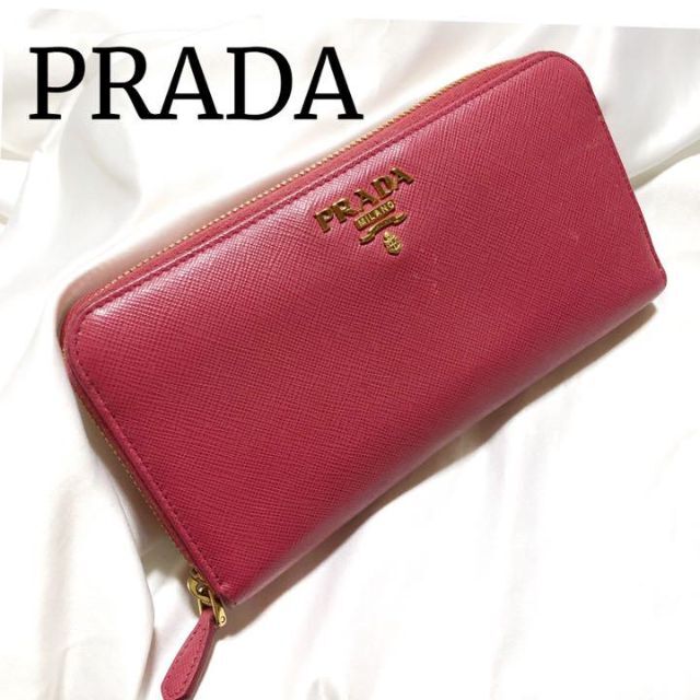 PRADA プラダ 長財布 サフィアーノ ゴールド - 長財布