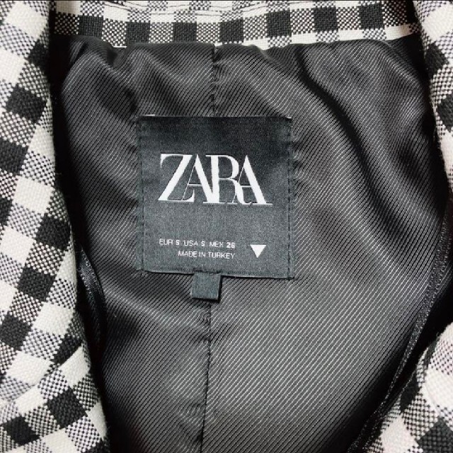 ZARA(ザラ)のZARA ギンガムチェックブレザー xs レディースのジャケット/アウター(テーラードジャケット)の商品写真
