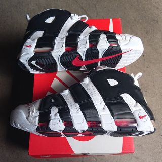 ナイキ(NIKE)のNIKE AIR MORE UPTEMPO WHITE/BLACK 27.5(スニーカー)