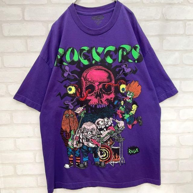 SWAGGER(スワッガー)の【USA製】ロッカーズ デカ プリント Tシャツ 半袖 XL モンスター 90s メンズのトップス(Tシャツ/カットソー(半袖/袖なし))の商品写真