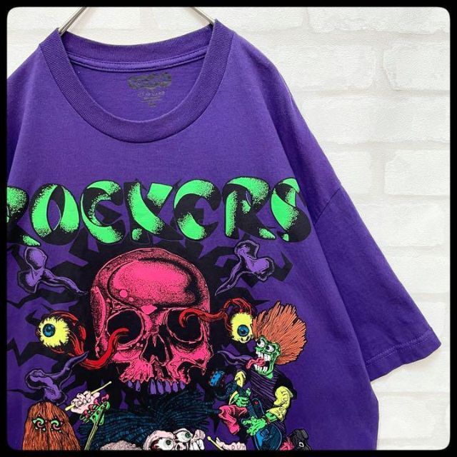 SWAGGER(スワッガー)の【USA製】ロッカーズ デカ プリント Tシャツ 半袖 XL モンスター 90s メンズのトップス(Tシャツ/カットソー(半袖/袖なし))の商品写真