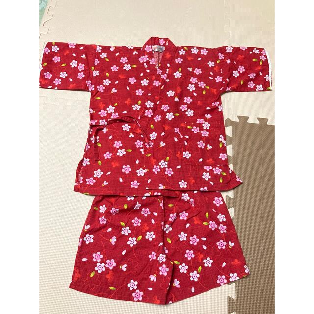 甚平　女の子　120 キッズ/ベビー/マタニティのキッズ服女の子用(90cm~)(甚平/浴衣)の商品写真