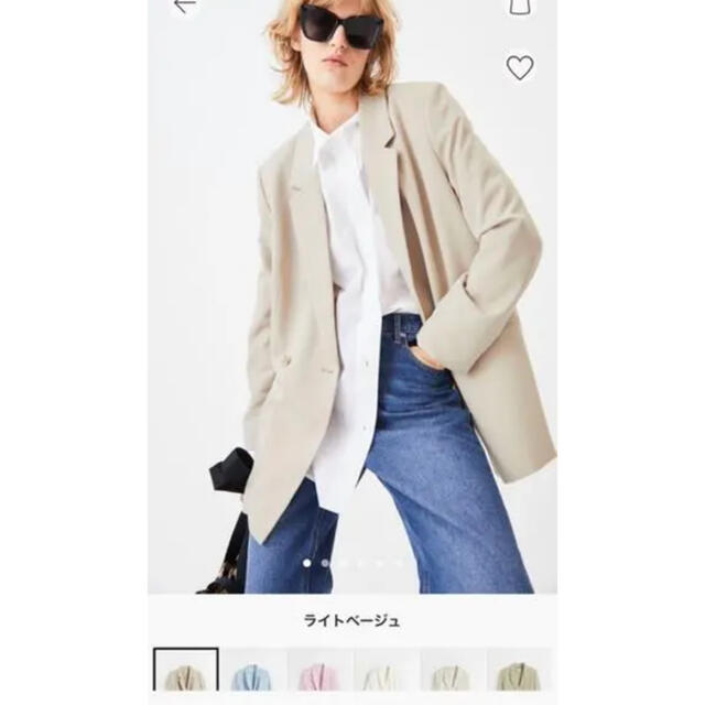 H&M(エイチアンドエム)のダブルブレスジャケット レディースのジャケット/アウター(ノーカラージャケット)の商品写真