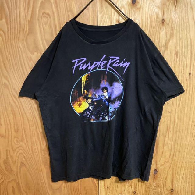 プリンス パープル レイン ロック ミュージシャン USA古着 半袖 Tシャツ メンズのトップス(Tシャツ/カットソー(半袖/袖なし))の商品写真