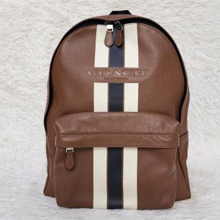 コーチ(COACH)のCOACH コーチ リュック チャールズ ヴァーシティ ストライプ レザー(リュック/バックパック)