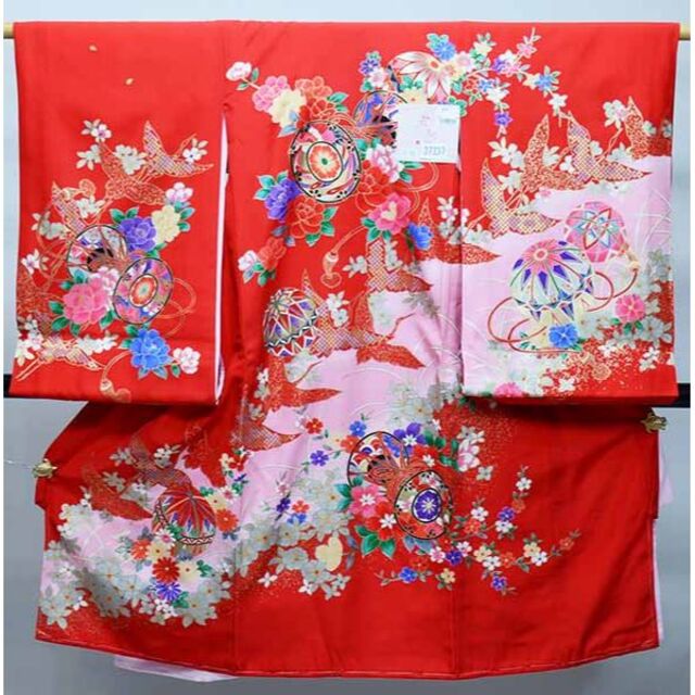 お宮参り のしめ 新品 女の子 正絹 女児 祝着 NO23786-