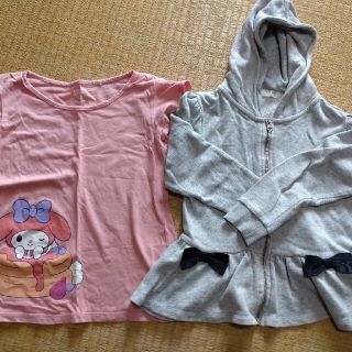 ユニクロ(UNIQLO)のゆき様専用〘 120cm〙Tシャツ＆パーカーセット！(Tシャツ/カットソー)