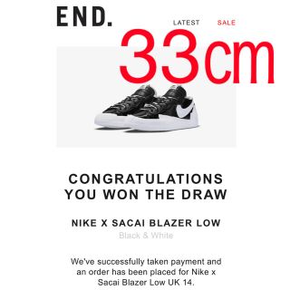 ナイキ(NIKE)のNike Blazer Low "Sacai Black Patent"(スニーカー)